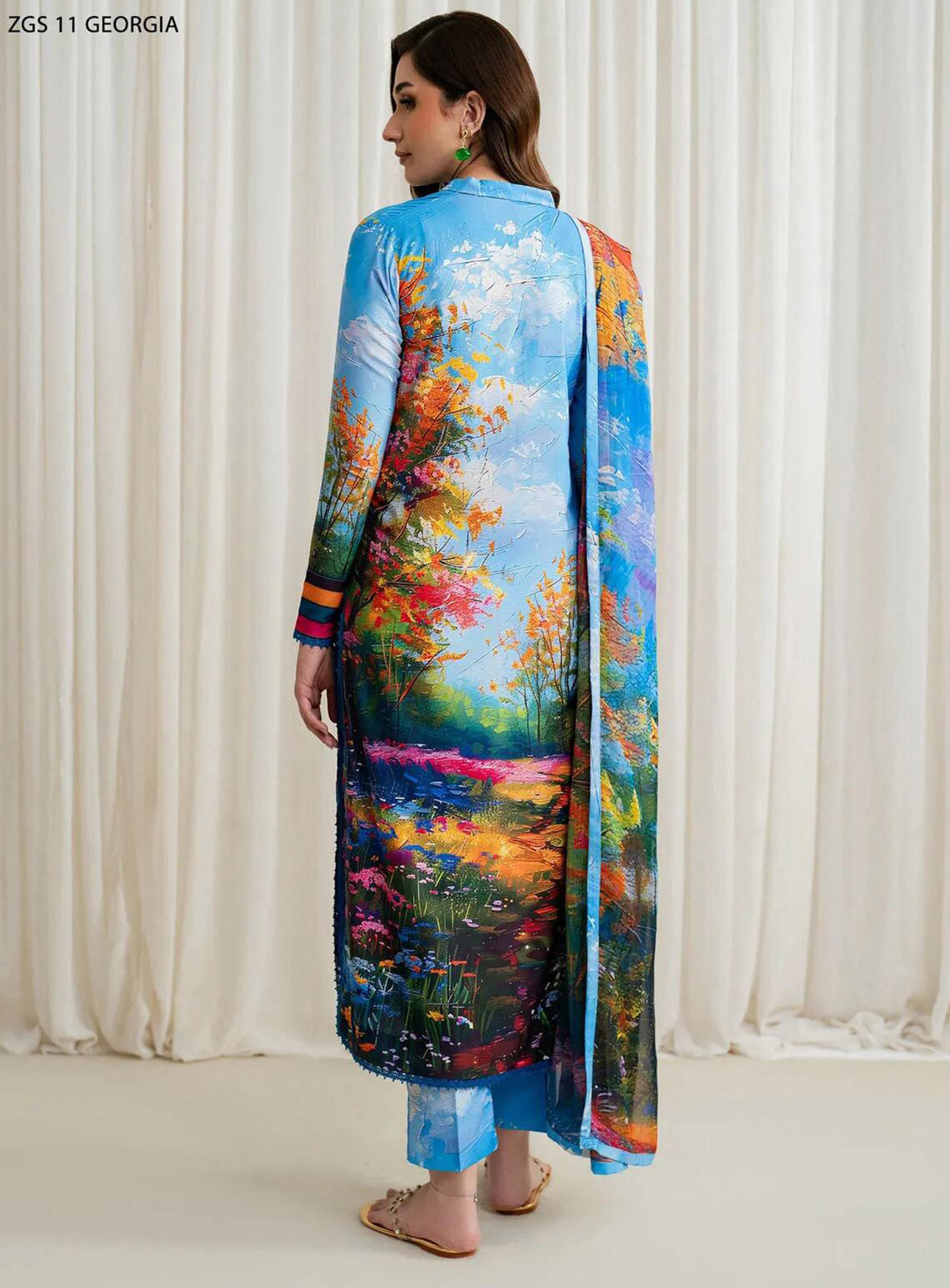 Prints By Zarif Printed Georgette Silk 3 Piece Unstitched Suit ZF24P ZGS-11 GEORGIA Prints By Zarif Printed Georgette Silk 3 Piece Unstitched Suit ZF24P ZGS-11 GEORGIA