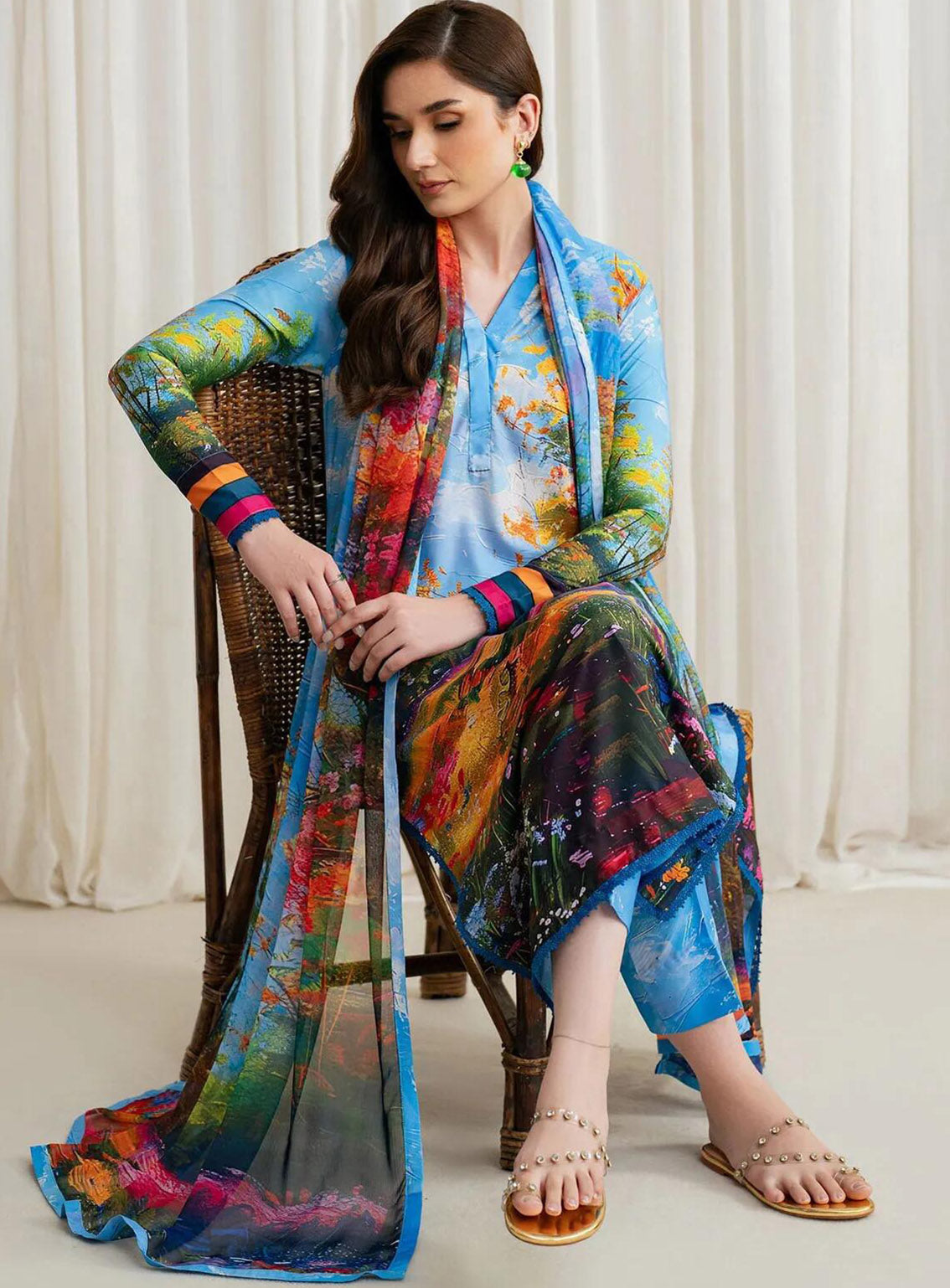 Prints By Zarif Printed Georgette Silk 3 Piece Unstitched Suit ZF24P ZGS-11 GEORGIA Prints By Zarif Printed Georgette Silk 3 Piece Unstitched Suit ZF24P ZGS-11 GEORGIA