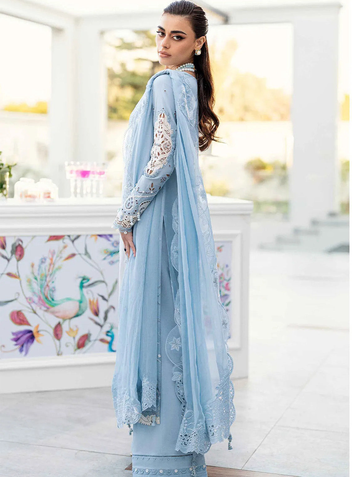 Qalamkar Chikankari Lawn 3 Piece Unstitched Suit QLM25CE CS-01 TASHA Qalamkar Chikankari Lawn 3 Piece Unstitched Suit QLM25CE CS-01 TASHA