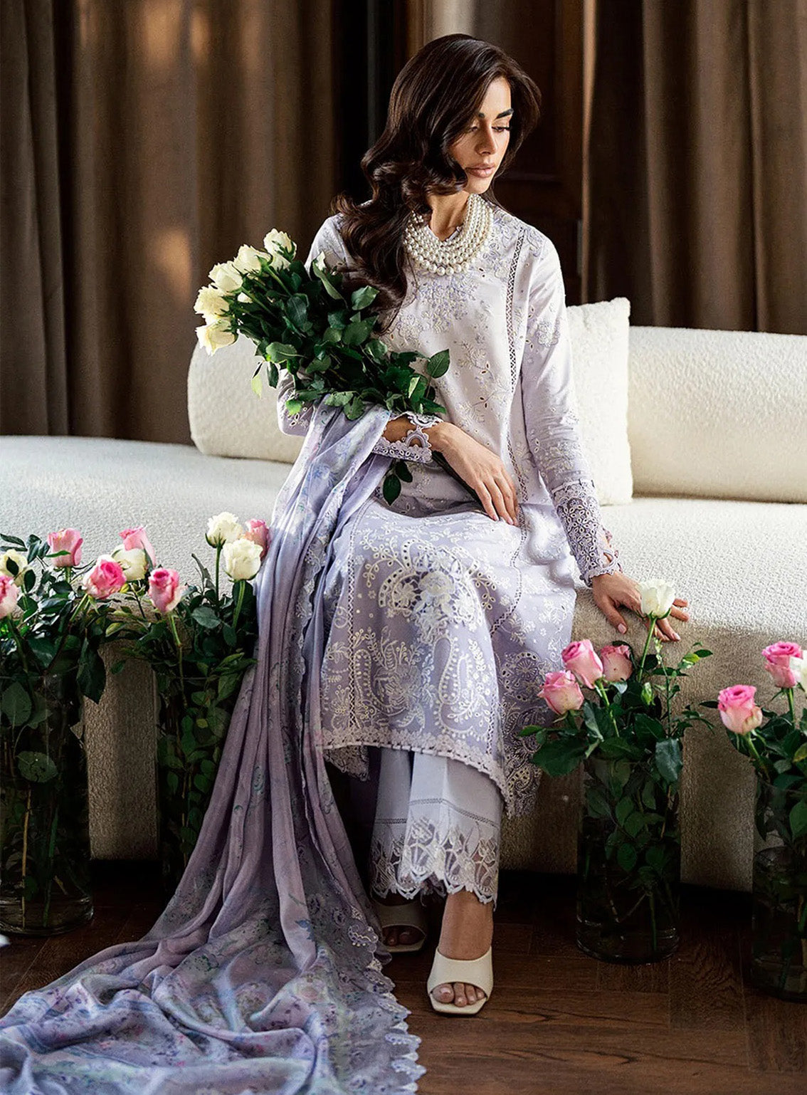 Qalamkar Chikankari Lawn 3 Piece Unstitched Suit QLM25CE CS-03 ALAILA Qalamkar Chikankari Lawn 3 Piece Unstitched Suit QLM25CE CS-03 ALAILA