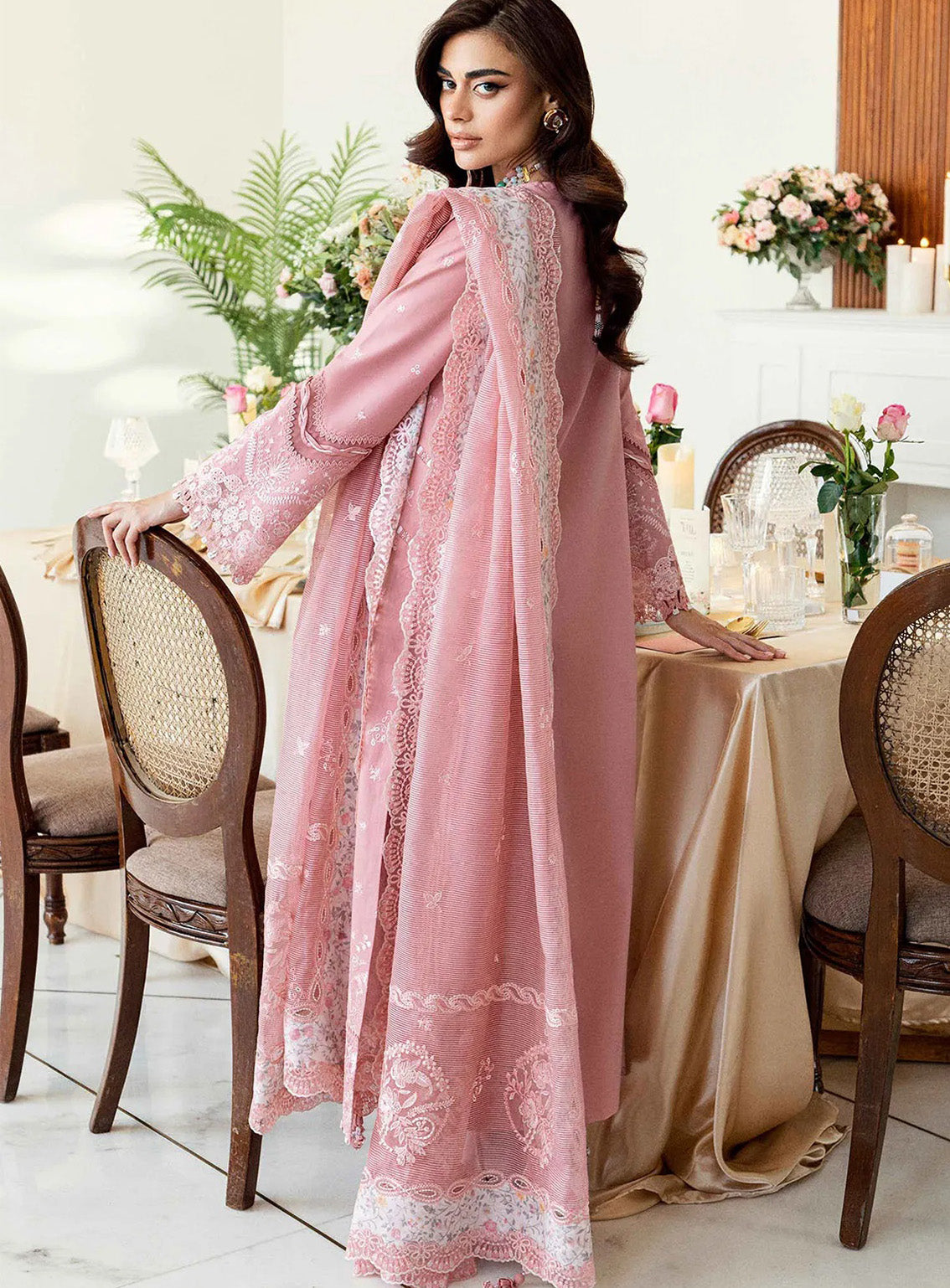 Qalamkar Chikankari Lawn 3 Piece Unstitched Suit QLM25CE CS-05 RUVINA Qalamkar Chikankari Lawn 3 Piece Unstitched Suit QLM25CE CS-05 RUVINA