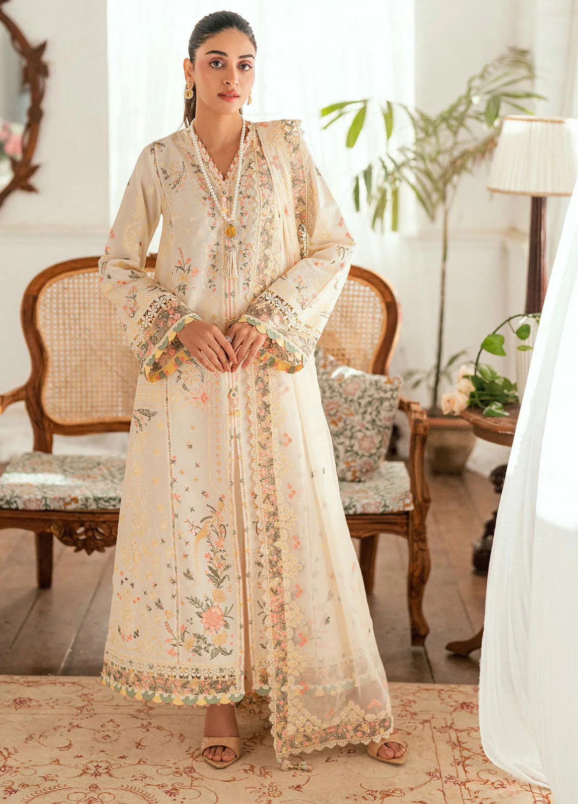 Qalamkar Embroidered Lawn 3 Piece Unstitched Suit QLM25LL SB-01 RINA Qalamkar Embroidered Lawn 3 Piece Unstitched Suit QLM25LL SB-01 RINA