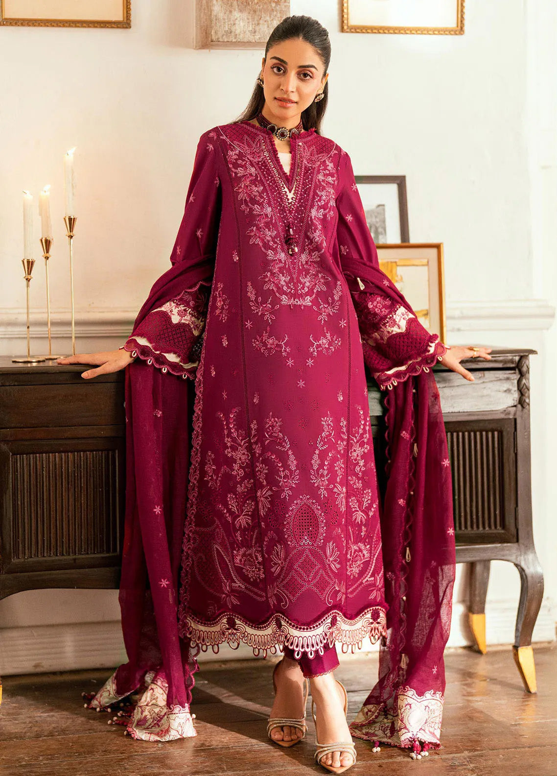 Qalamkar Embroidered Lawn 3 Piece Unstitched Suit QLM25LL SB-02 SAMEEN Qalamkar Embroidered Lawn 3 Piece Unstitched Suit QLM25LL SB-02 SAMEEN