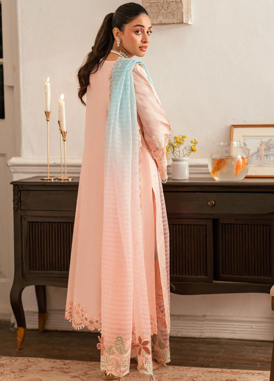 Qalamkar Embroidered Lawn 3 Piece Unstitched Suit QLM25LL SB-05 ALEEZA Qalamkar Embroidered Lawn 3 Piece Unstitched Suit QLM25LL SB-05 ALEEZA