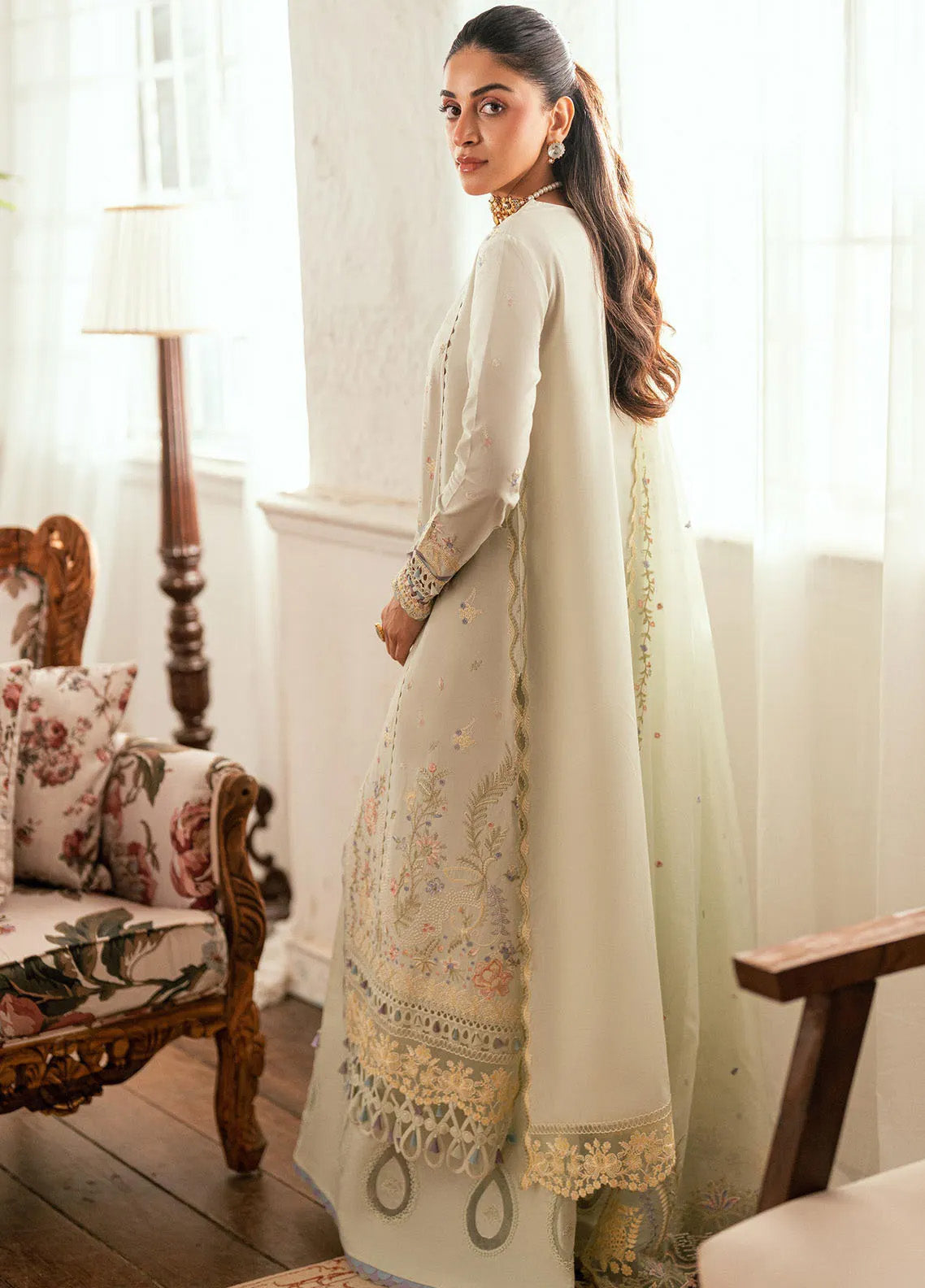 Qalamkar Embroidered Lawn 3 Piece Unstitched Suit QLM25LL SB-08 RIMSHA Qalamkar Embroidered Lawn 3 Piece Unstitched Suit QLM25LL SB-08 RIMSHA