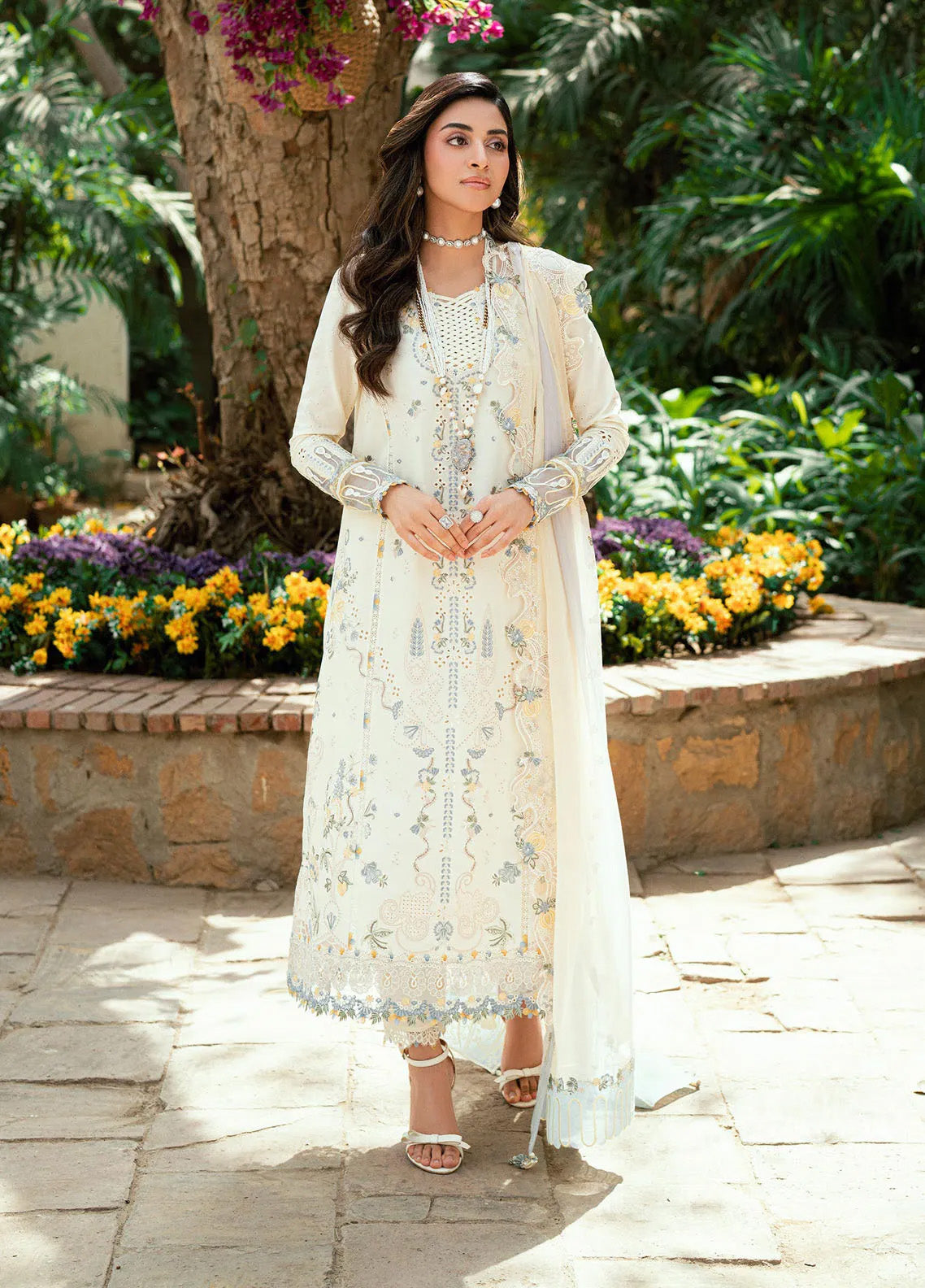 Qalamkar Embroidered Lawn 3 Piece Unstitched Suit QLM25LL SB-09 ADEENA Qalamkar Embroidered Lawn 3 Piece Unstitched Suit QLM25LL SB-09 ADEENA