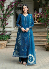 Qalamkar Embroidered Lawn 3 Piece Unstitched Suit QLM25LL SB-11 NORAY