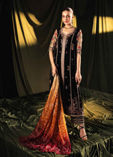 Qalamkar Luxury Embroidered Velvet 3 Piece Unstitched Suit QLM24LVE BK-06 ZOLA
