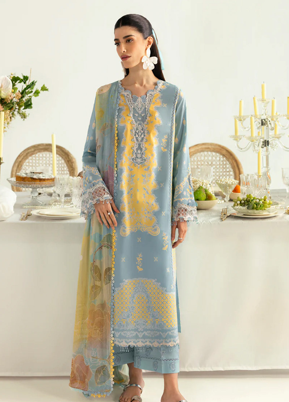 Qalamkar Q Prints Embroidered Lawn 3 Piece Unstitched Suit QLM24QP D-PQ-06 ELVA Qalamkar Q Prints Embroidered Lawn 3 Piece Unstitched Suit QLM24QP D-PQ-06 ELVA