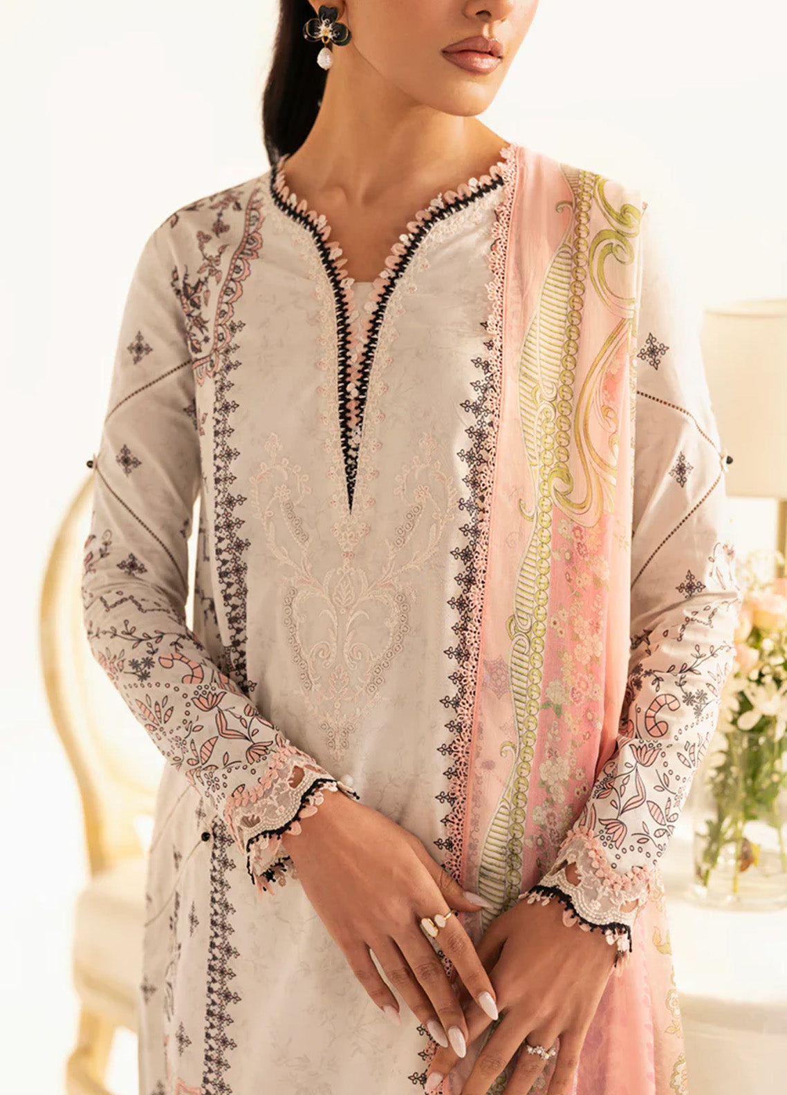 Qalamkar Q Prints Embroidered Lawn 3 Piece Unstitched Suit QLM24QP D-PQ-09 LYRA Qalamkar Q Prints Embroidered Lawn 3 Piece Unstitched Suit QLM24QP D-PQ-09 LYRA