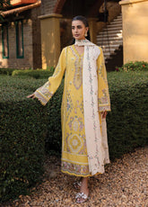 Qline By Qalamkar Embroidered Lawn 3 Piece Unstitched Suit QLM24QL D-QM-10 OLENA