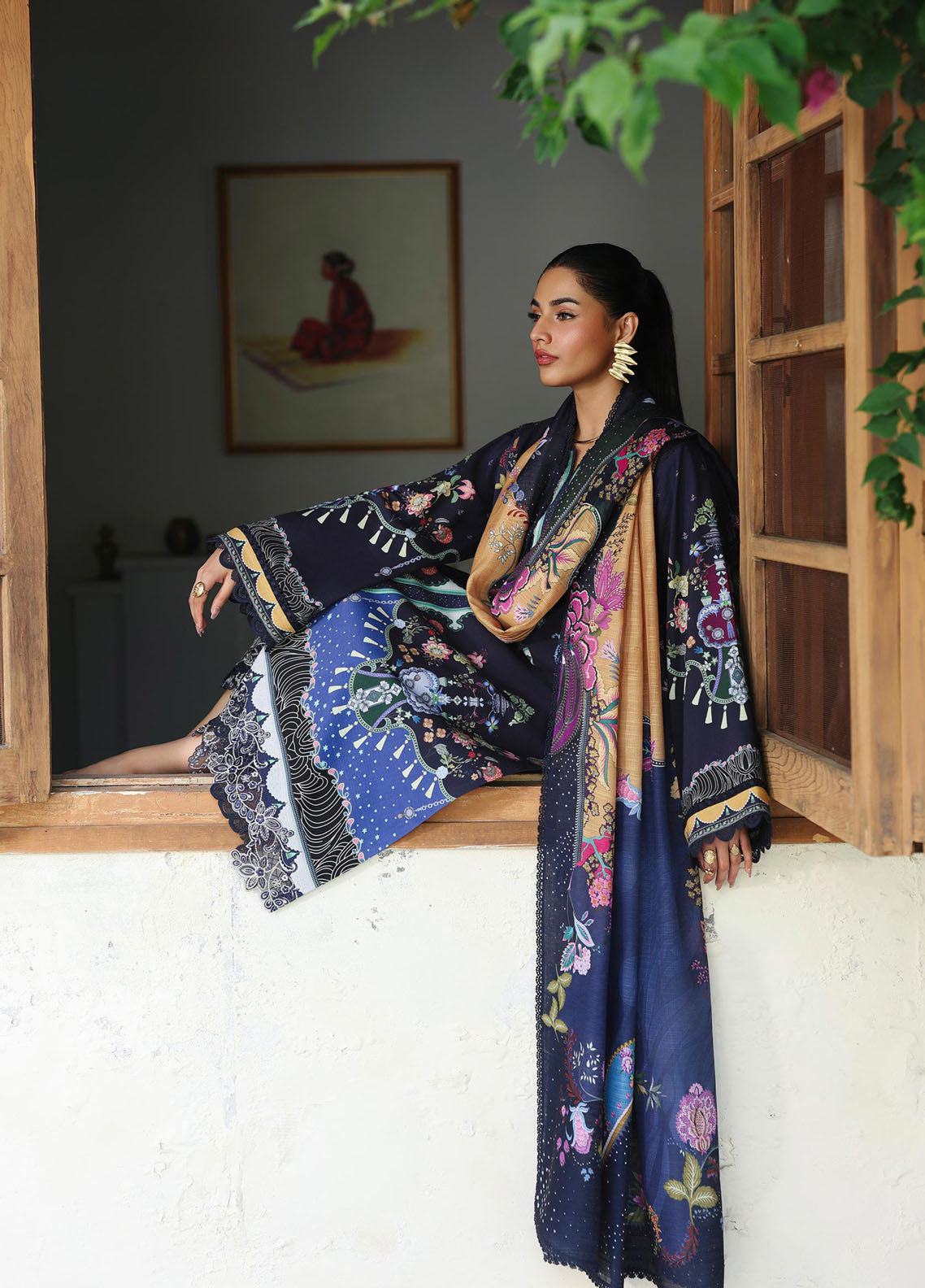 QPrints By Qalamkar Embroidered Jacquard Weaved 3 Piece Unstitched Suit QLM25QP D-QW-4A ALLAN QPrints By Qalamkar Embroidered Jacquard Weaved 3 Piece Unstitched Suit QLM25QP D-QW-4A ALLAN