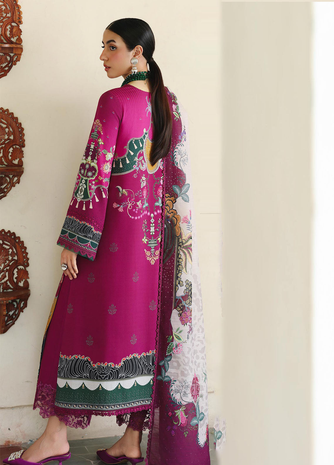 QPrints By Qalamkar Embroidered Jacquard Weaved 3 Piece Unstitched Suit QLM25QP D-QW-4B LACEY QPrints By Qalamkar Embroidered Jacquard Weaved 3 Piece Unstitched Suit QLM25QP D-QW-4B LACEY