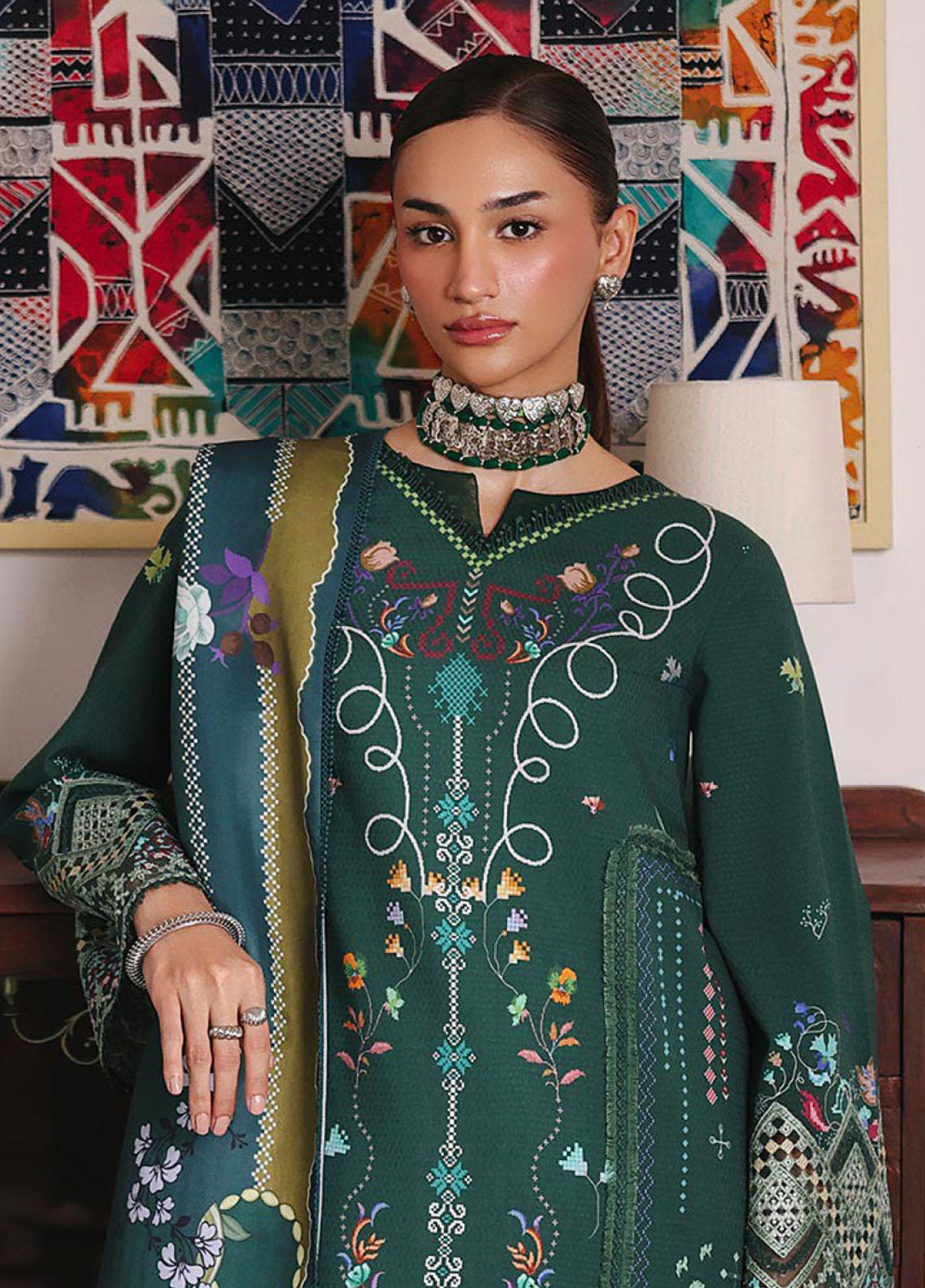 QPrints By Qalamkar Embroidered Jacquard Weaved 3 Piece Unstitched Suit QLM25QP D-QW-6A KARLA QPrints By Qalamkar Embroidered Jacquard Weaved 3 Piece Unstitched Suit QLM25QP D-QW-6A KARLA