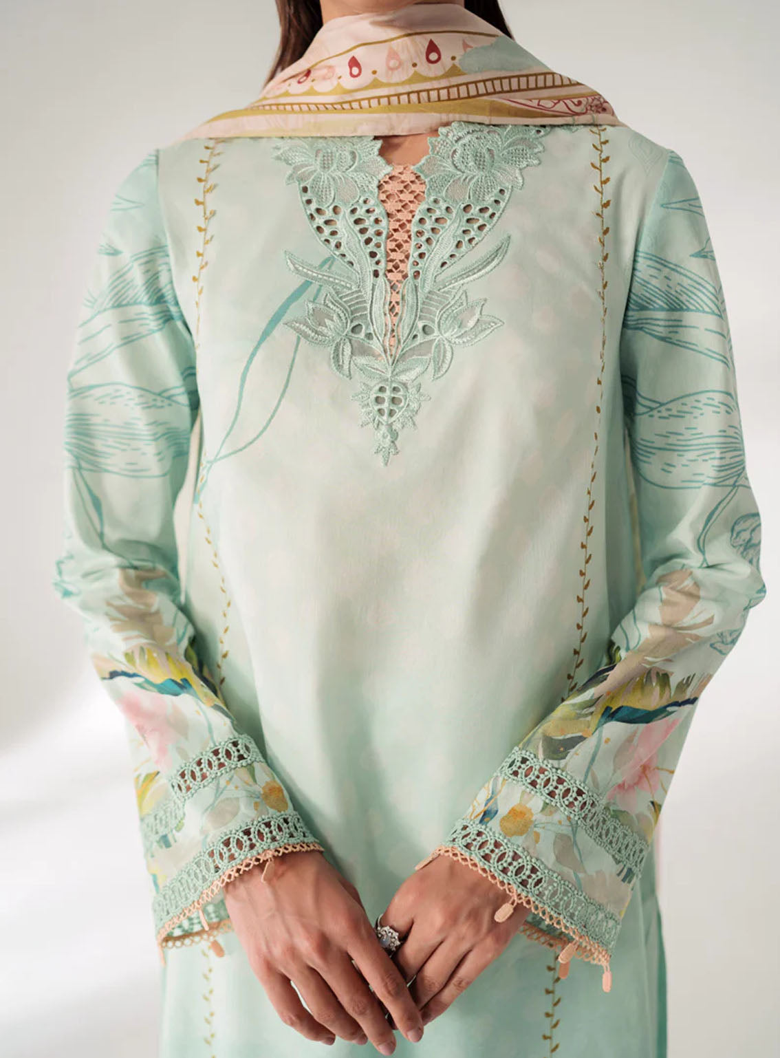 Qprints By Qalamkar Embroidered Lawn 3 Piece Unstitched Suit QLM24QP AR-04 NELLA Qprints By Qalamkar Embroidered Lawn 3 Piece Unstitched Suit QLM24QP AR-04 NELLA
