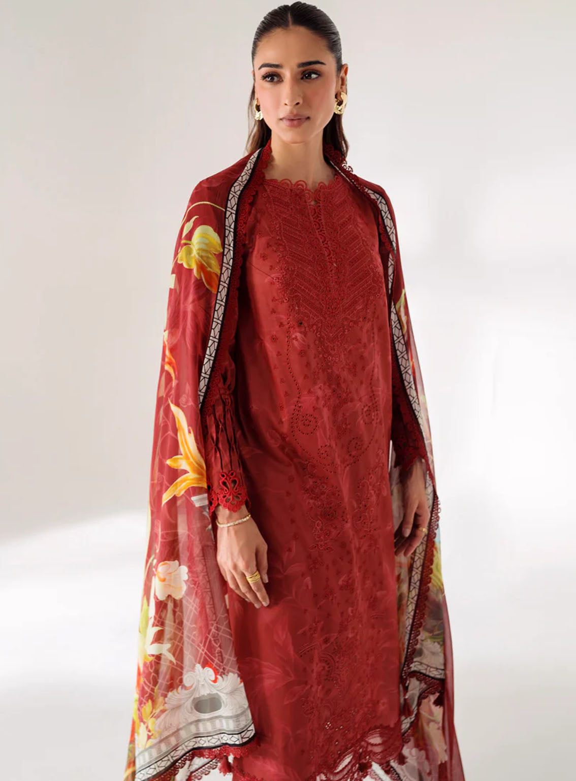Qprints By Qalamkar Embroidered Lawn 3 Piece Unstitched Suit QLM24QP AR-09 RENEE Qprints By Qalamkar Embroidered Lawn 3 Piece Unstitched Suit QLM24QP AR-09 RENEE