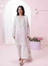 QPrints By Qalamkar Embroidered Lawn 3 Piece Unstitched Suit QLM25QP D-EM-01A IVY