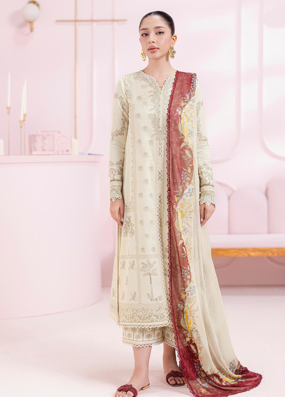 QPrints By Qalamkar Embroidered Lawn 3 Piece Unstitched Suit QLM25QP D-EM-06B TALIA QPrints By Qalamkar Embroidered Lawn 3 Piece Unstitched Suit QLM25QP D-EM-06B TALIA