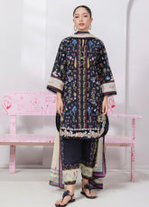 QPrints By Qalamkar Embroidered Lawn 3 Piece Unstitched Suit QLM25QP D-EM-09B PAIGE