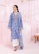 QPrints By Qalamkar Embroidered Lawn 3 Piece Unstitched Suit QLM25QP D-EM-10A RILEY