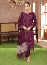 Queen By Schick Embroidered Lawn 3 Piece Unstitched Suit SDH25QEFL EC-05