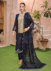 Queen By Schick Embroidered Lawn 3 Piece Unstitched Suit SDH25QEFL EC-06