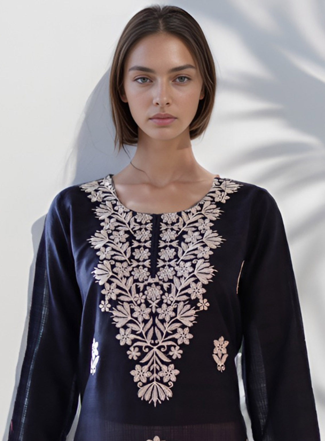 Raad Embroidered Lawn Stitched Kurti RD24EL D-03-NB Raad Embroidered Lawn Stitched Kurti RD24EL D-03-NB