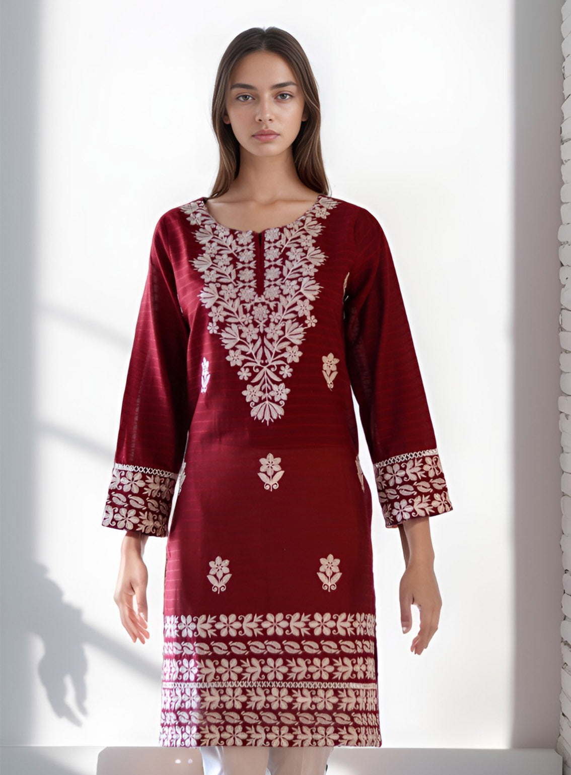 Raad Embroidered Lawn Stitched Kurti RD24EL D-04-MN Raad Embroidered Lawn Stitched Kurti RD24EL D-04-MN