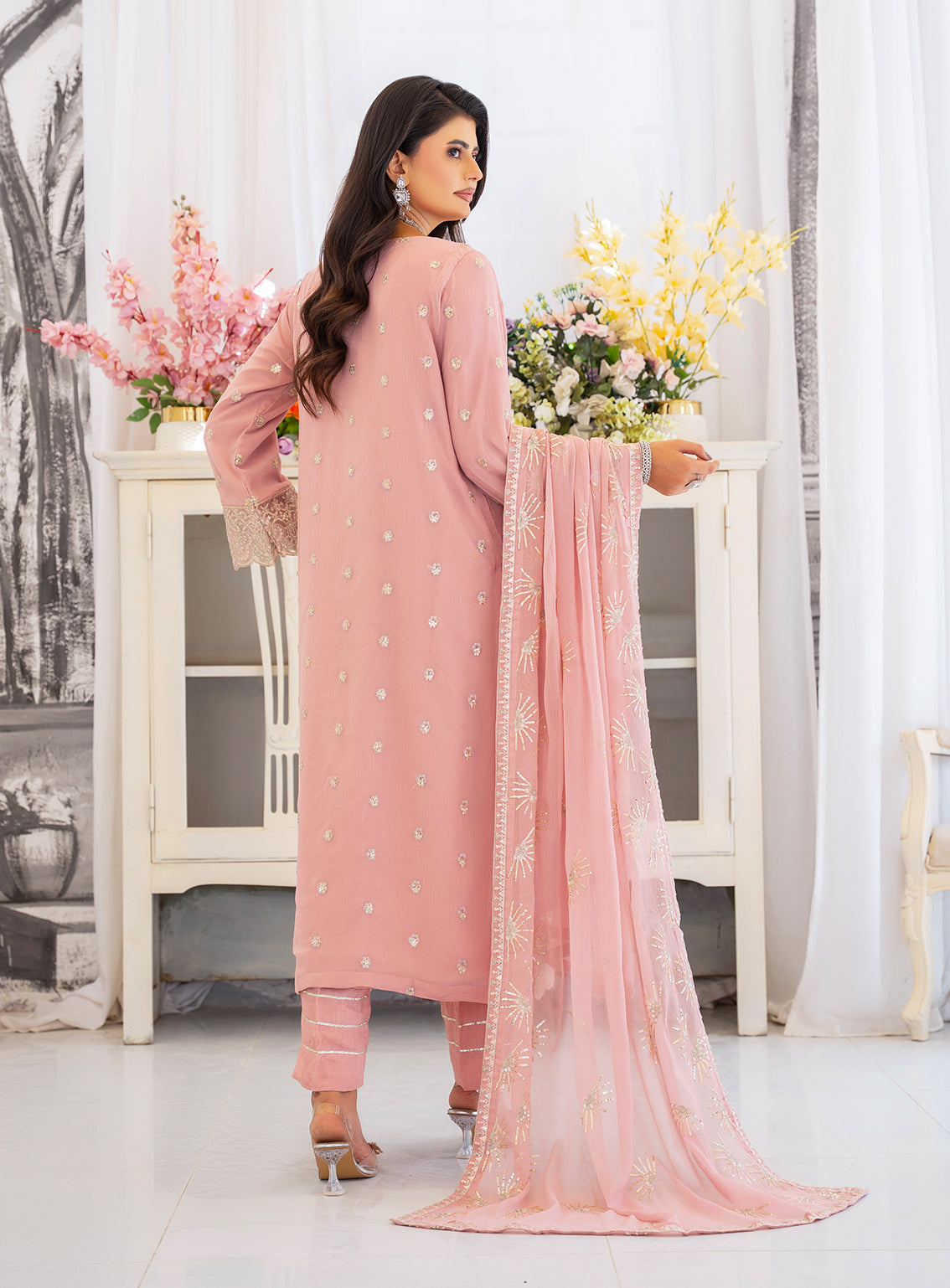 Raad Luxury Formal Embroidered Chiffon 3 Piece Stitched Suit RD26LF RA-32 LC AYLAAN Raad Luxury Formal Embroidered Chiffon 3 Piece Stitched Suit RD26LF RA-32 LC AYLAAN