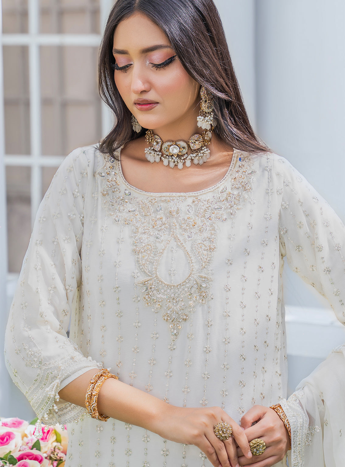 Raad Luxury Formal Embroidered Chiffon 3 Piece Stitched Suit RD26LF RA-38 IY DASTAAN-E-NOOR Raad Luxury Formal Embroidered Chiffon 3 Piece Stitched Suit RD26LF RA-38 IY DASTAAN-E-NOOR