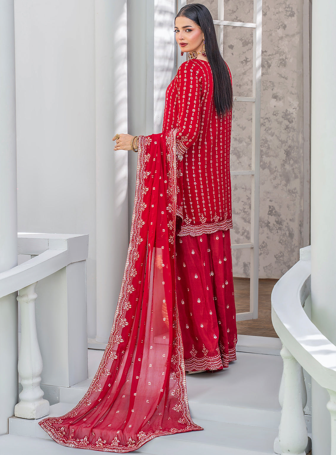 Raad Luxury Formal Embroidered Chiffon 3 Piece Stitched Suit RD26LF RA-38 MN DASTAAN-E-NOOR Raad Luxury Formal Embroidered Chiffon 3 Piece Stitched Suit RD26LF RA-38 MN DASTAAN-E-NOOR