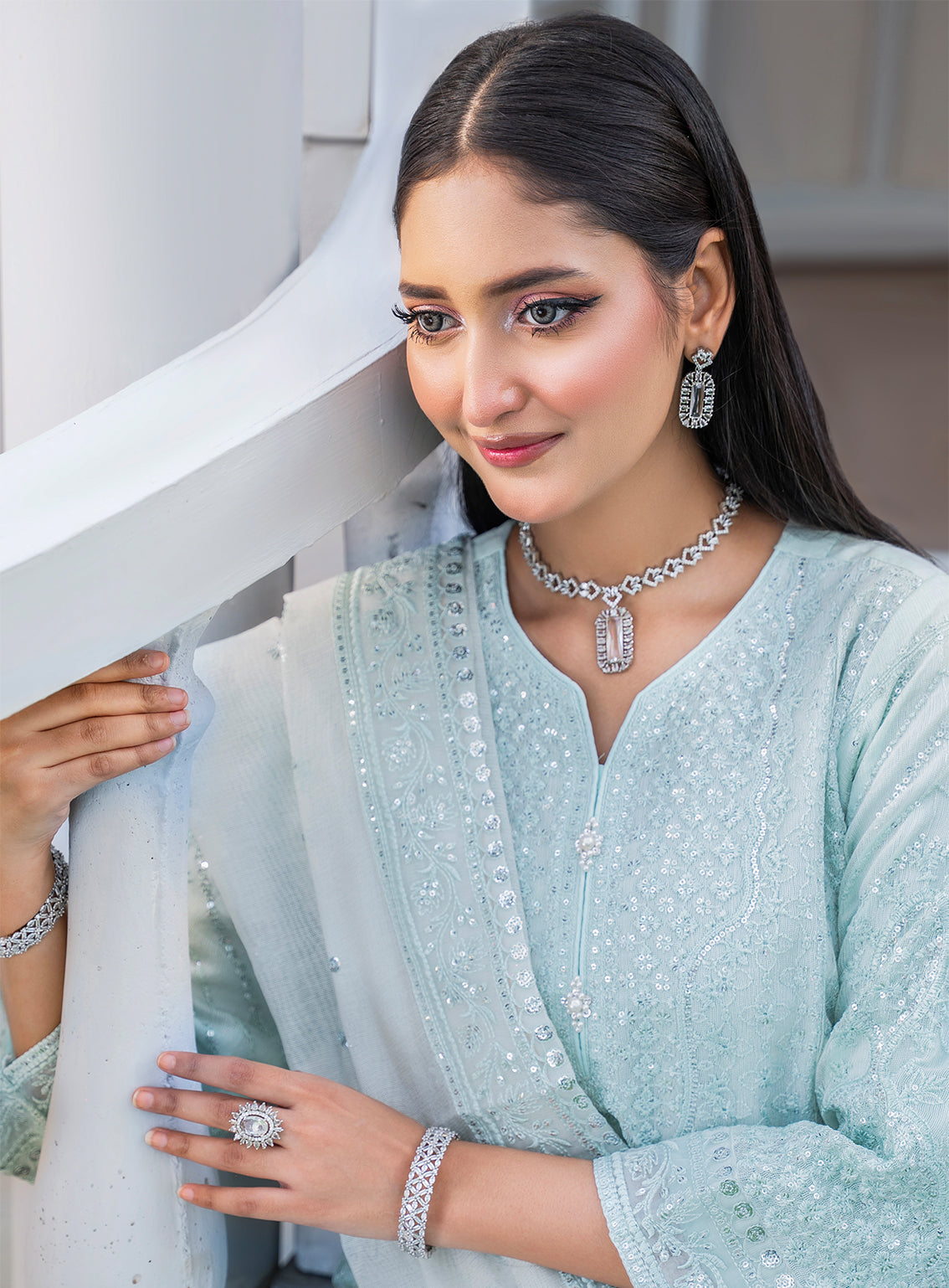 Raad Luxury Formal Embroidered Khaddi Net 3 Piece Stitched Suit RD26LF RA-34 IGR DASTAAN KHAMOSHI Raad Luxury Formal Embroidered Khaddi Net 3 Piece Stitched Suit RD26LF RA-34 IGR DASTAAN KHAMOSHI