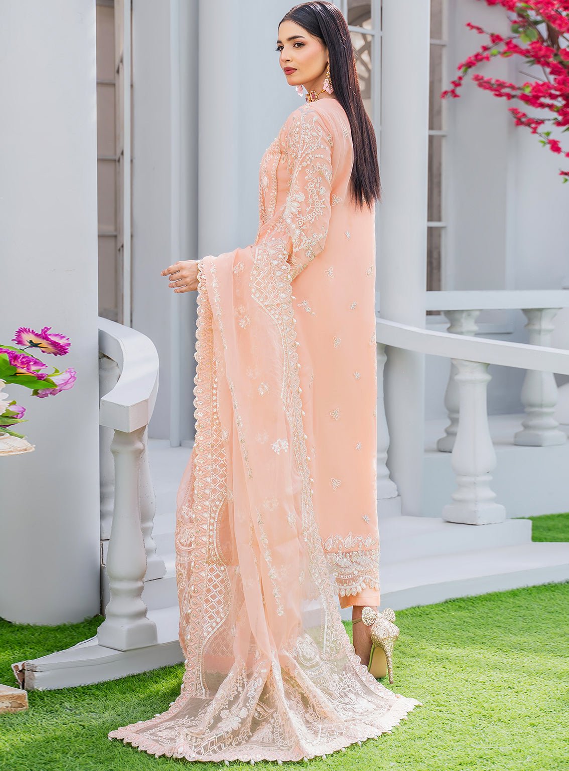 Raad Luxury Formal Embroidered Organza 3 Piece Stitched Suit RD26LF RA-35 PH SHAHKAAR Raad Luxury Formal Embroidered Organza 3 Piece Stitched Suit RD26LF RA-35 PH SHAHKAAR