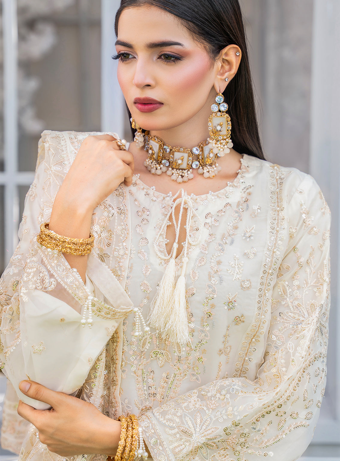 Raad Luxury Formal Embroidered Organza 3 Piece Stitched Suit RD26LF RA-36 IY NAARE BAHAR Raad Luxury Formal Embroidered Organza 3 Piece Stitched Suit RD26LF RA-36 IY NAARE BAHAR