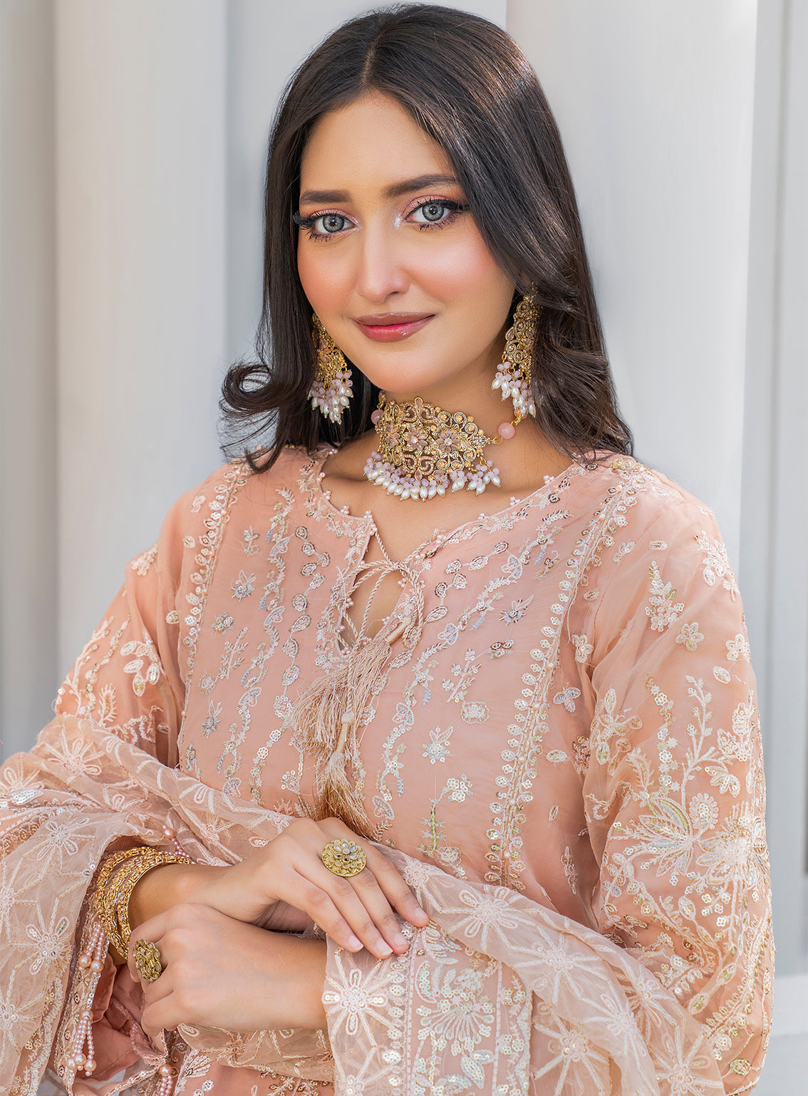 Raad Luxury Formal Embroidered Organza 3 Piece Stitched Suit RD26LF RA-36 TPK NAZAR ISHQ Raad Luxury Formal Embroidered Organza 3 Piece Stitched Suit RD26LF RA-36 TPK NAZAR ISHQ