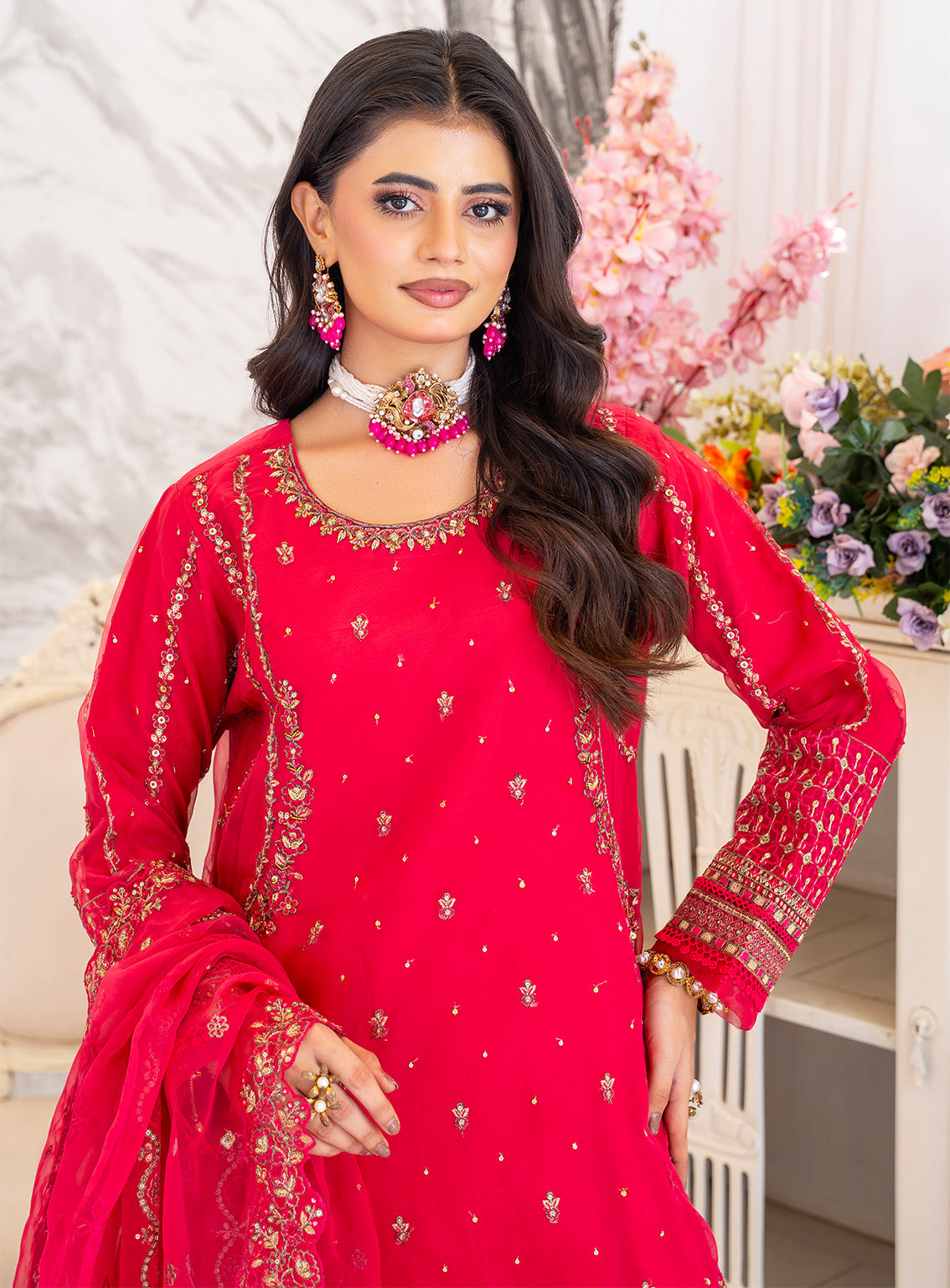 Raad Luxury Formal Embroidered Organza 3 Piece Stitched Suit RD26LF RA-43 SPK GULRAIZ Raad Luxury Formal Embroidered Organza 3 Piece Stitched Suit RD26LF RA-43 SPK GULRAIZ