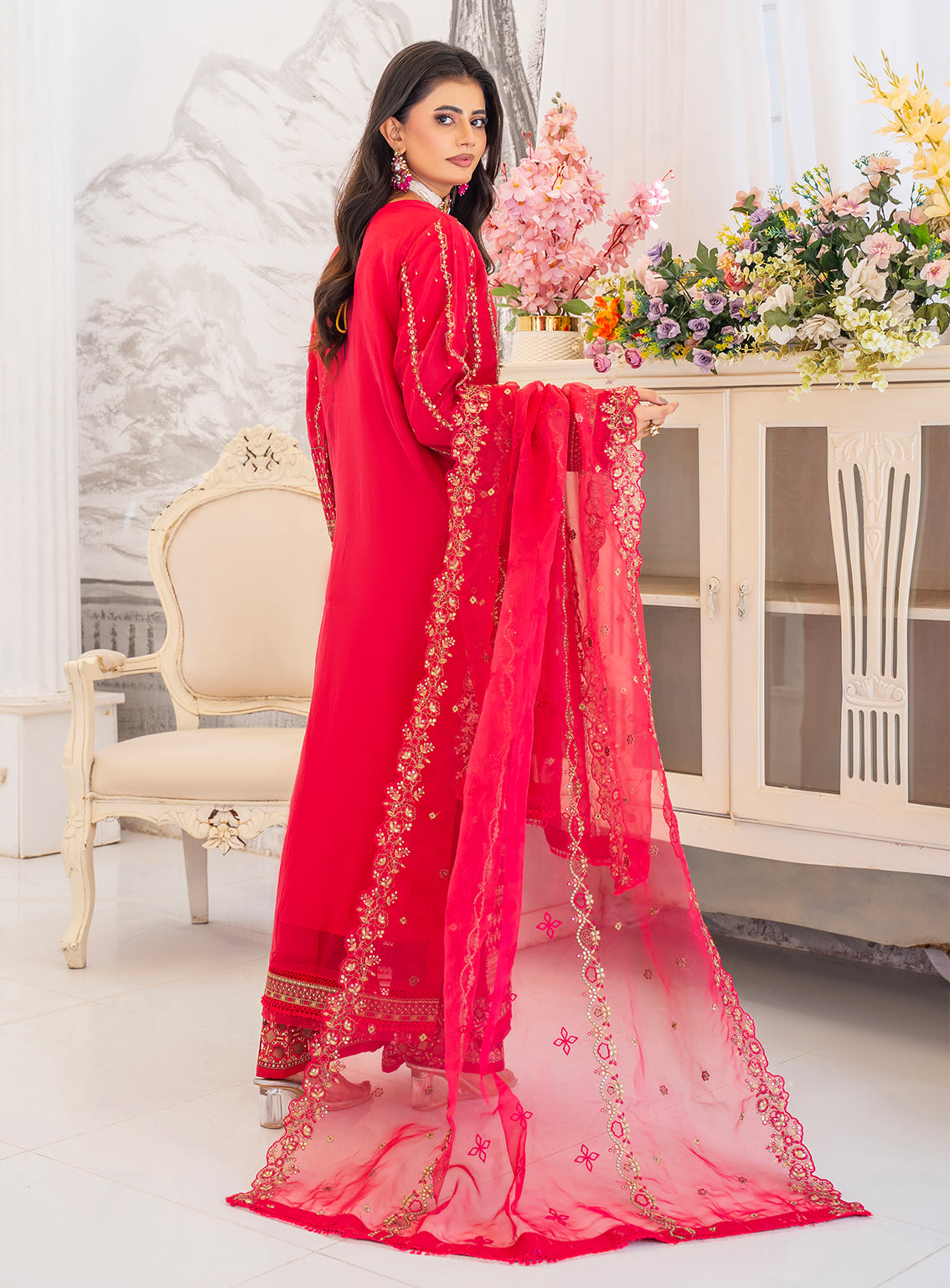 Raad Luxury Formal Embroidered Organza 3 Piece Stitched Suit RD26LF RA-43 SPK GULRAIZ Raad Luxury Formal Embroidered Organza 3 Piece Stitched Suit RD26LF RA-43 SPK GULRAIZ
