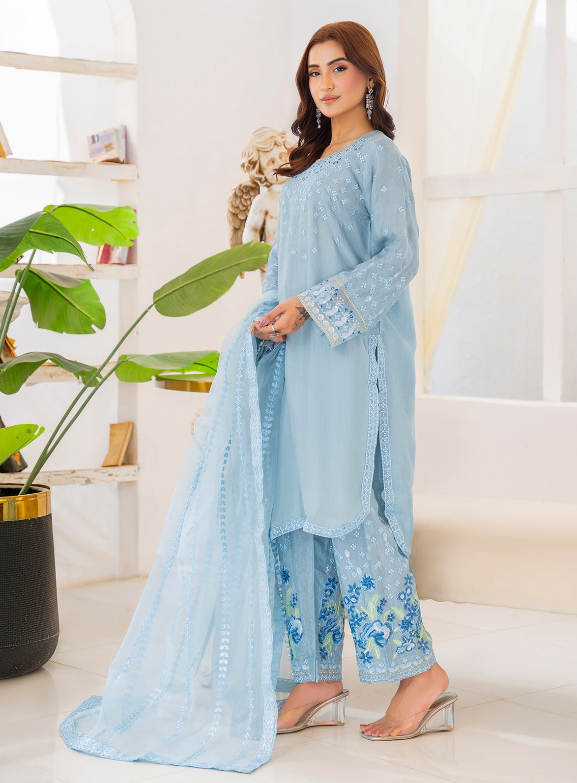 Raad Luxury Formal Embroidered Raw Silk 3 Piece Stitched Suit RD26LF RA-15 GY SAHIBA Raad Luxury Formal Embroidered Raw Silk 3 Piece Stitched Suit RD26LF RA-15 GY SAHIBA