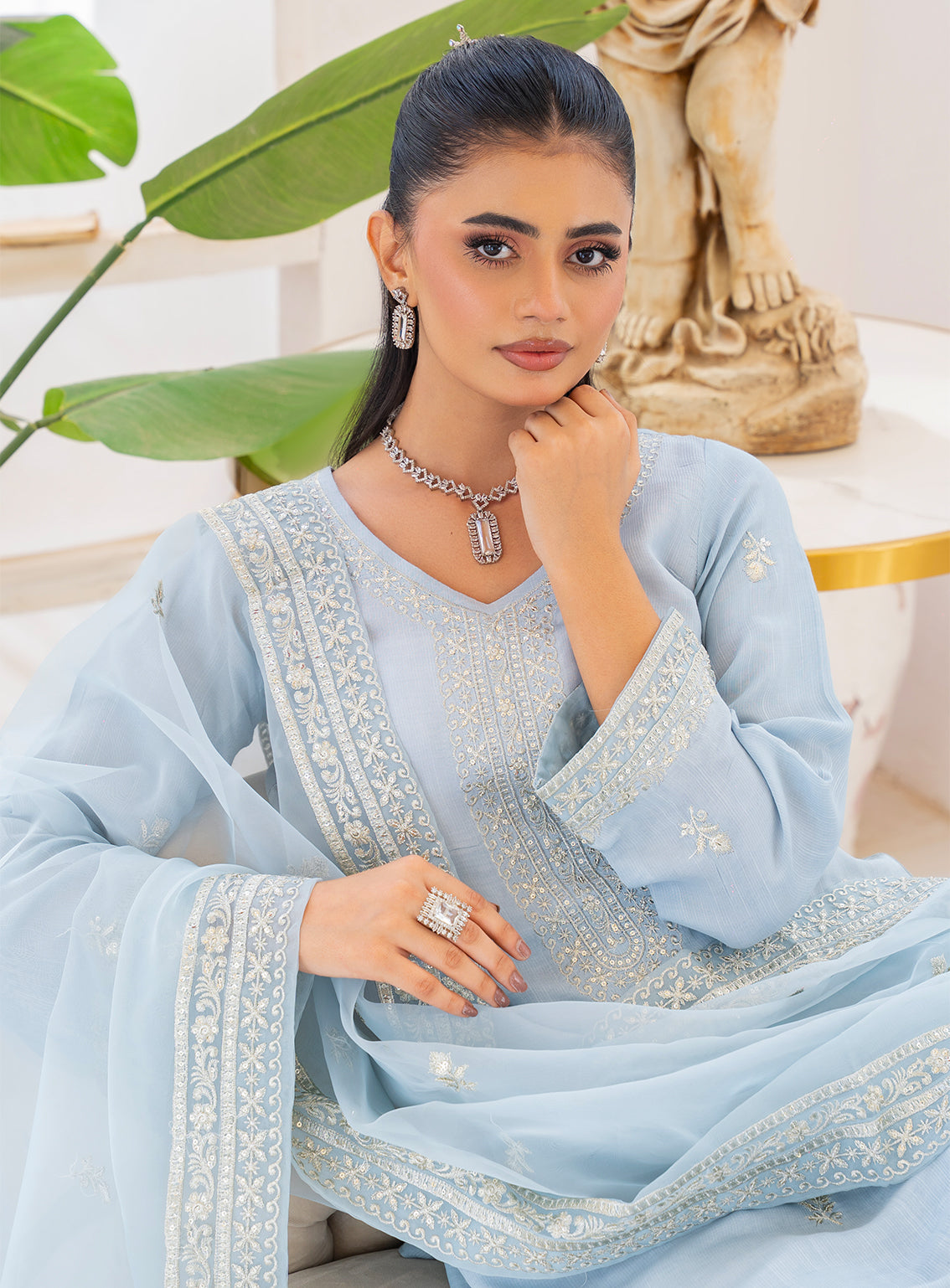 Raad Luxury Formal Embroidered Raw Silk 3 Piece Stitched Suit RD26LF RA-26 GY AABROO Raad Luxury Formal Embroidered Raw Silk 3 Piece Stitched Suit RD26LF RA-26 GY AABROO