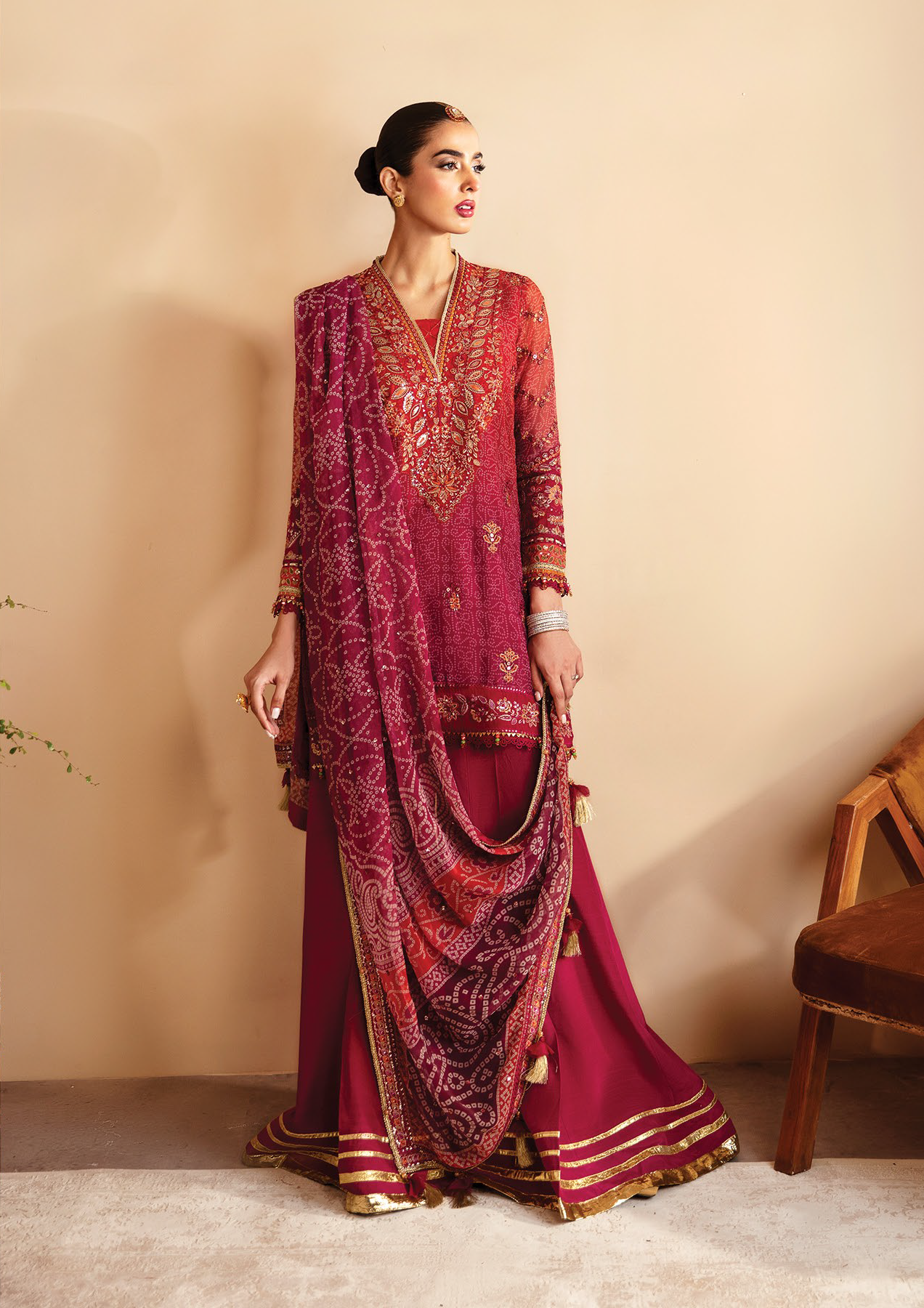 Raahi By Xenia Embroidered Chiffon 3 Piece Unstitched Suit ZE24R D-01 ARISA Raahi By Xenia Embroidered Chiffon 3 Piece Unstitched Suit ZE24R D-01 ARISA