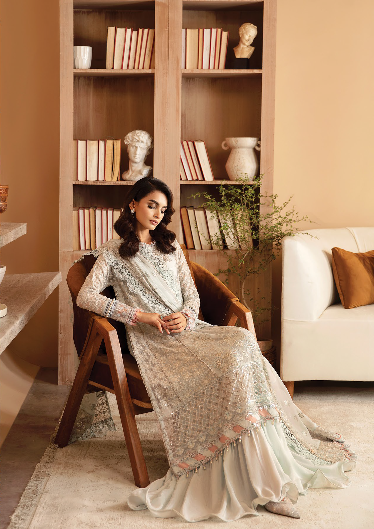 Raahi By Xenia Embroidered Chiffon 3 Piece Unstitched Suit ZE24R D-02 SYLVAN Raahi By Xenia Embroidered Chiffon 3 Piece Unstitched Suit ZE24R D-02 SYLVAN