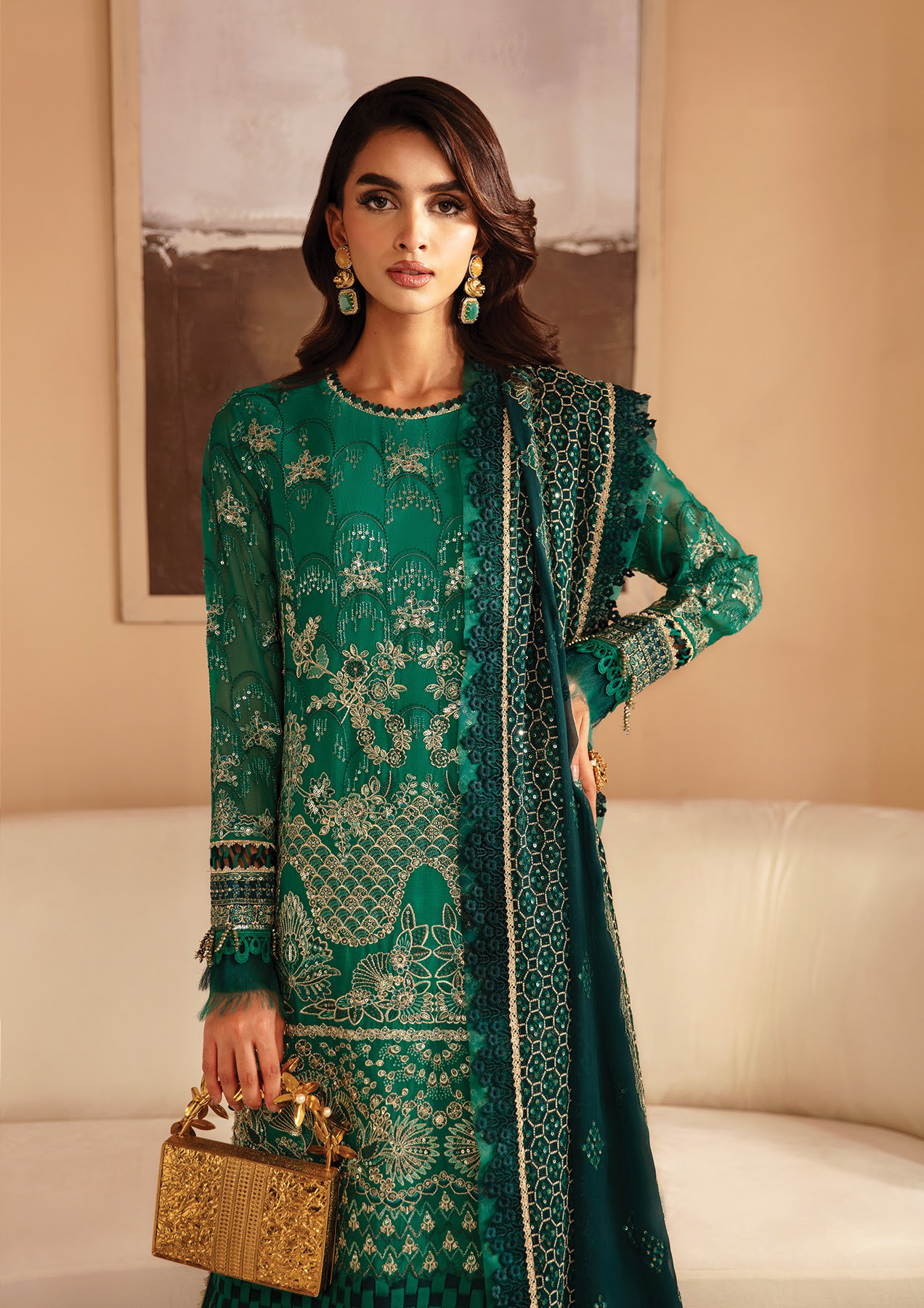 Raahi By Xenia Embroidered Chiffon 3 Piece Unstitched Suit ZE24R D-03 MIRAI Raahi By Xenia Embroidered Chiffon 3 Piece Unstitched Suit ZE24R D-03 MIRAI