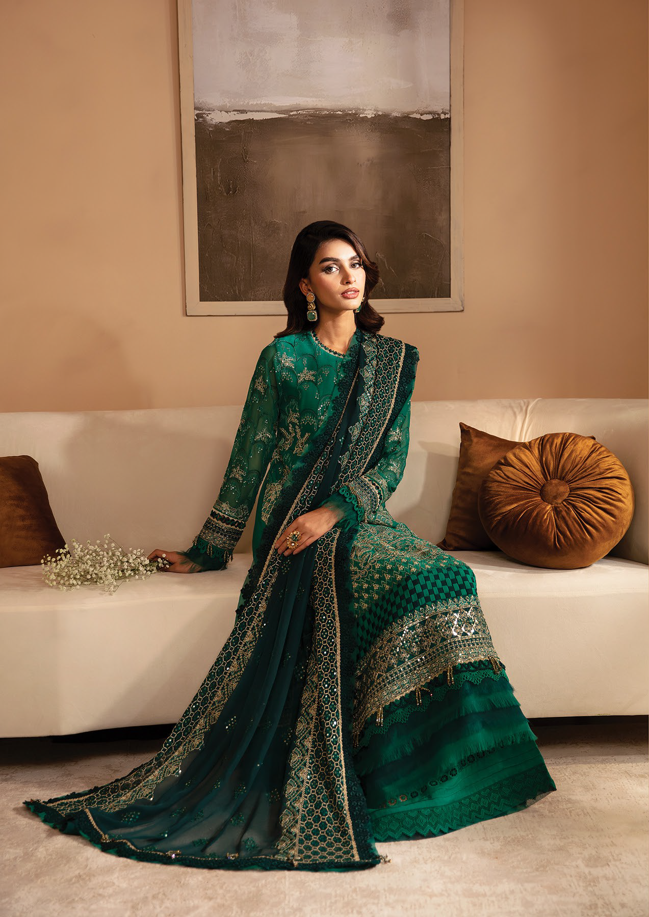 Raahi By Xenia Embroidered Chiffon 3 Piece Unstitched Suit ZE24R D-03 MIRAI Raahi By Xenia Embroidered Chiffon 3 Piece Unstitched Suit ZE24R D-03 MIRAI