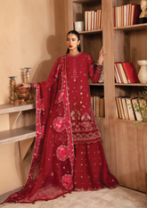 Raahi By Xenia Embroidered Chiffon 3 Piece Unstitched Suit ZE24R D-04 AURORE