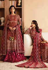 Raahi By Xenia Embroidered Chiffon 3 Piece Unstitched Suit ZE24R D-05 ISHMA