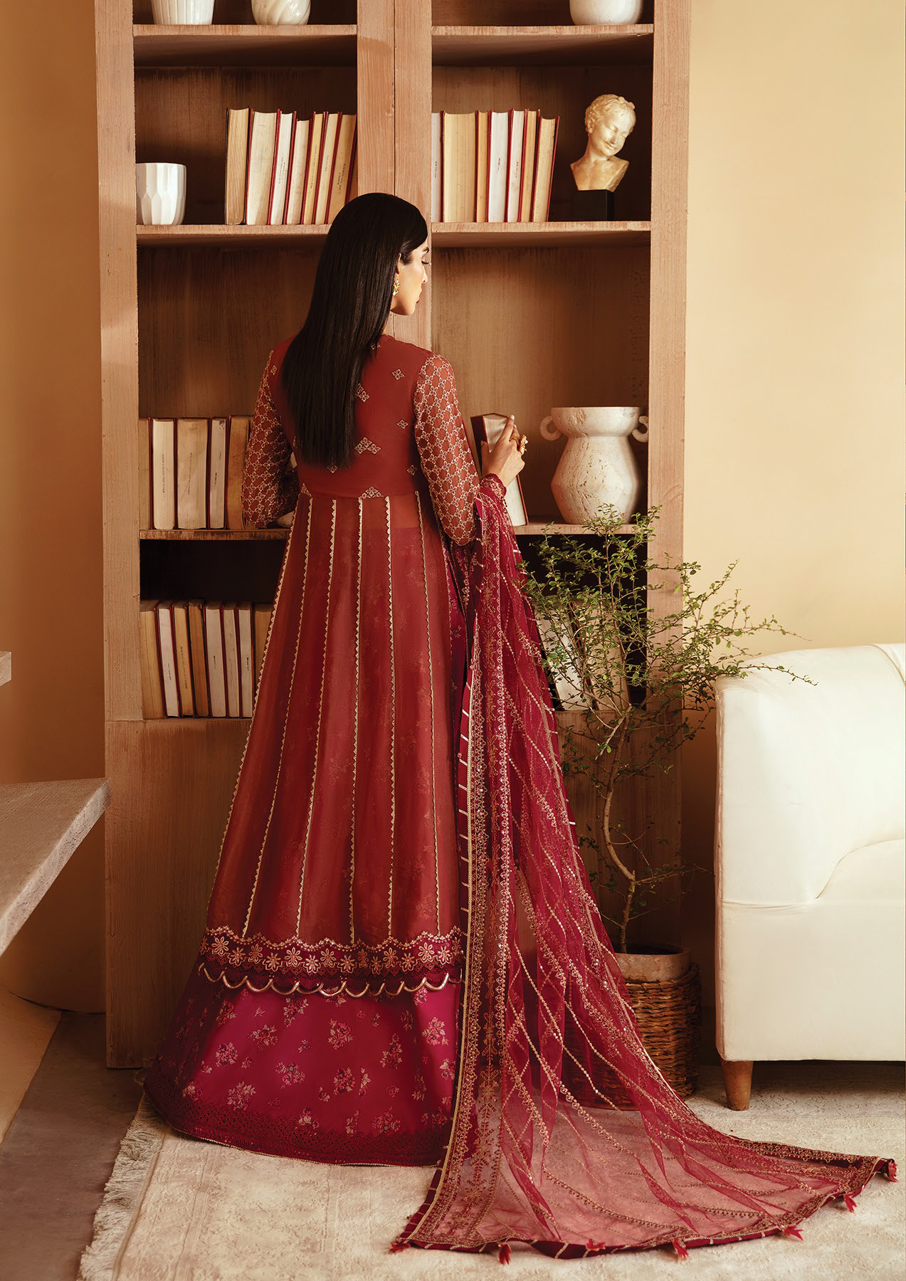 Raahi By Xenia Embroidered Chiffon 3 Piece Unstitched Suit ZE24R D-05 ISHMA Raahi By Xenia Embroidered Chiffon 3 Piece Unstitched Suit ZE24R D-05 ISHMA