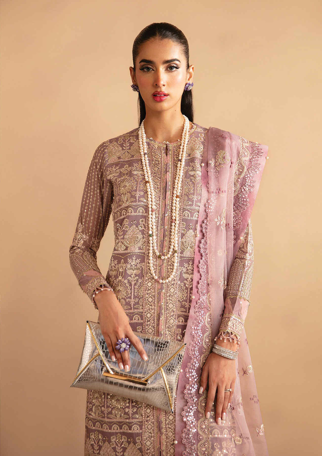 Raahi By Xenia Embroidered Chiffon 3 Piece Unstitched Suit ZE24R D-06 AVASA Raahi By Xenia Embroidered Chiffon 3 Piece Unstitched Suit ZE24R D-06 AVASA