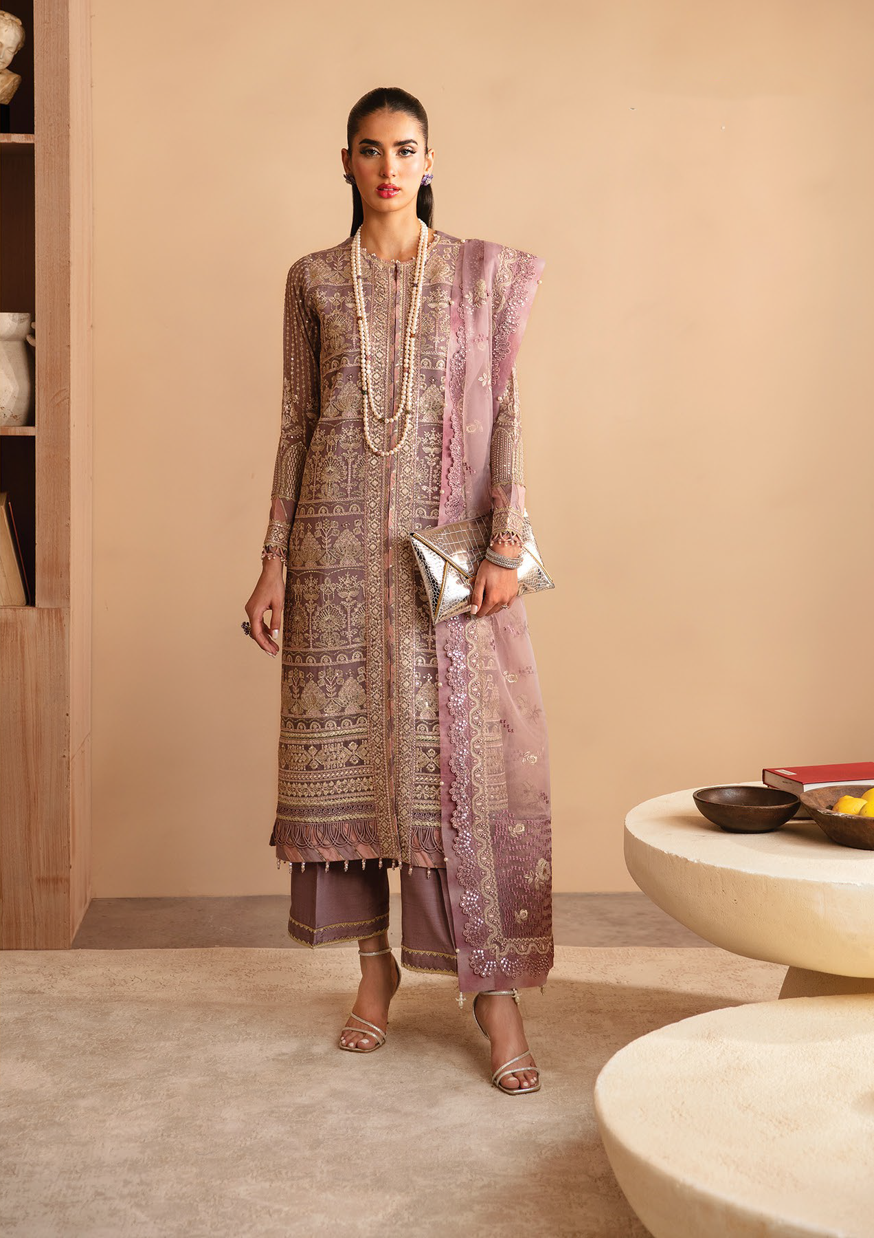 Raahi By Xenia Embroidered Chiffon 3 Piece Unstitched Suit ZE24R D-06 AVASA Raahi By Xenia Embroidered Chiffon 3 Piece Unstitched Suit ZE24R D-06 AVASA