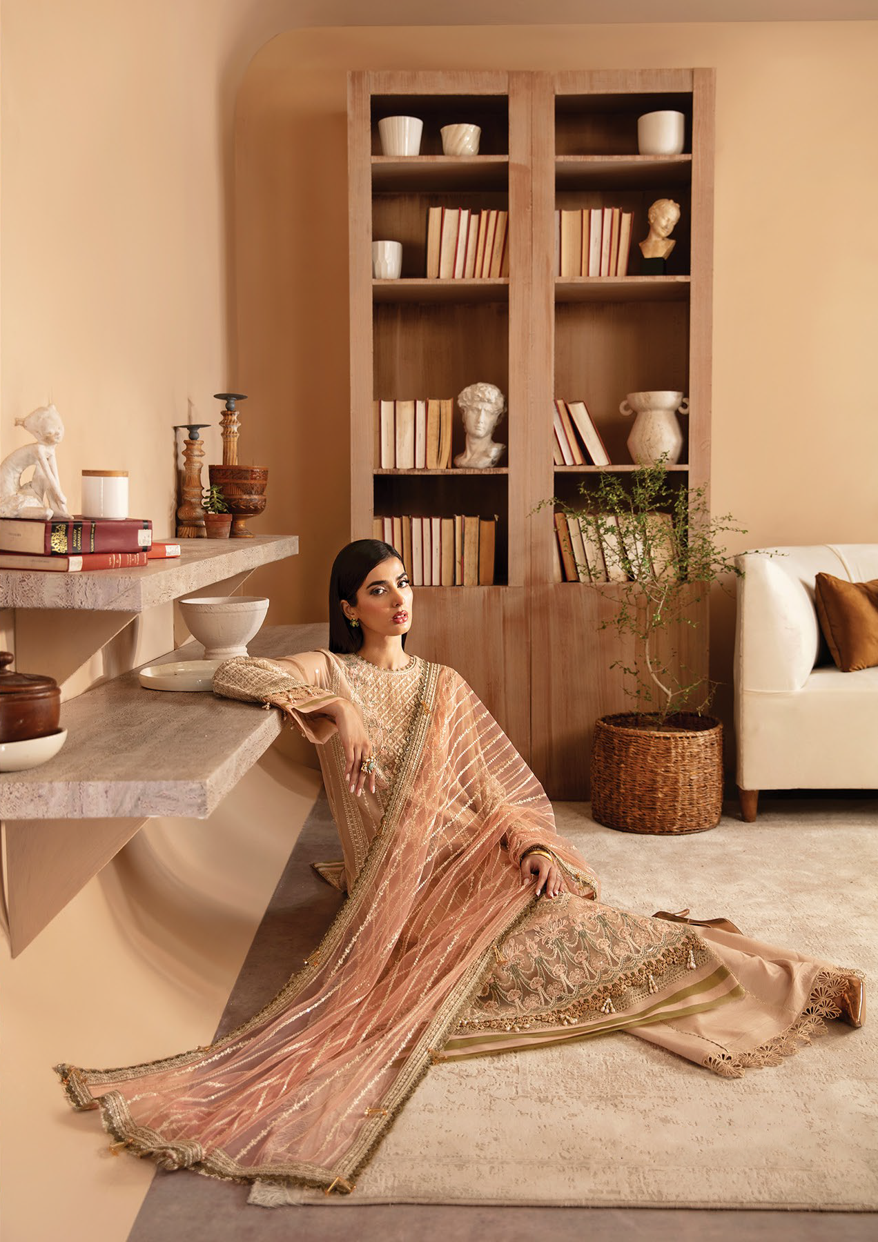 Raahi By Xenia Embroidered Chiffon 3 Piece Unstitched Suit ZE24R D-10 TOYAM Raahi By Xenia Embroidered Chiffon 3 Piece Unstitched Suit ZE24R D-10 TOYAM