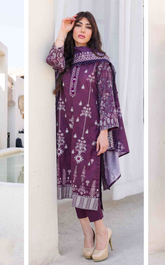 Radisson By Rashid Textile Embroidered Khaddar 3 Piece Unstitched Suit RT24R D-8354